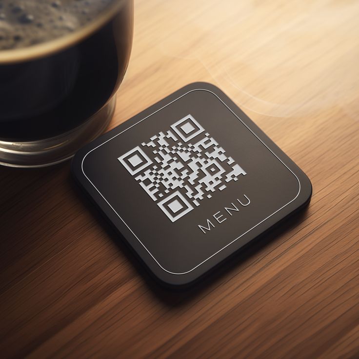 Stojan s QR kódom na stole v reštaurácii